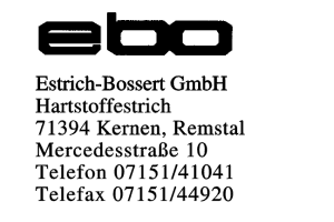 ebo ESTRICH-BOSSERT GMBH Hartstoffestrich