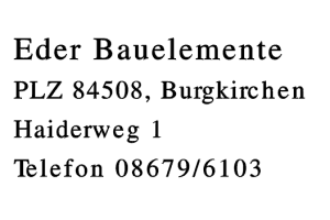 Eder Bauelemente