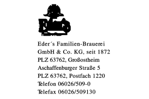 Eder«s Familien-Brauerei GmbH & Co. KG, seit 1872