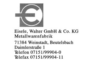 Eisele, Walter GmbH & Co. KG