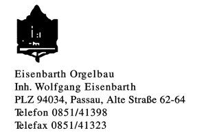 Eisenbarth Orgelbau Eisenbarth Orgelbau