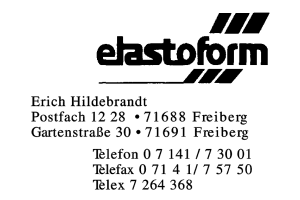 elastoform Erich Hildebrandt elastoform Erich Hildebrandt
