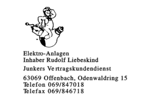 Elektro-Anlagen Inhaber Rudolf Liebeskind