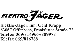 Elektro-Jäger Inh. Gerd Krapp