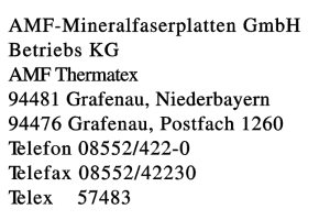 AMF-Mineralfaserplatten GmbH Betriebs KG