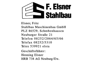 Elsner, Fritz Stahlbau Maschinenbau GmbH