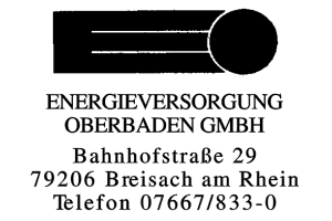 ENERGIEVERSORGUNG OBERBADEN GMBH ENERGIEVERSORGUNG OBERBADEN GMBH