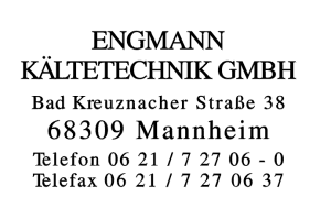Engmann Kältetechnik GmbH Engmann Kältetechnik GmbH