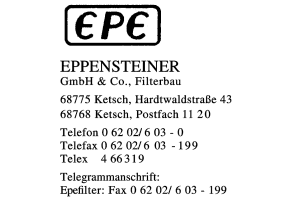 EPPENSTEINER GmbH & Co. Filterbau