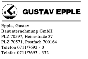 Epple, Gustav Bauunternehmung GmbH