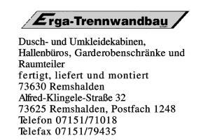 Erga-Trennwände Erga-Trennwände