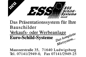 Ess Euro-Schild-Systeme Ess Euro-Schild-Systeme