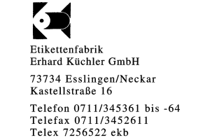 Etikettenfabrik Erhard Küchler GmbH Etikettenfabrik Erhard Küchler GmbH