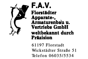 F.A.V. Florstädter Apparate-, Armaturenbau u. Vertriebs GmbH