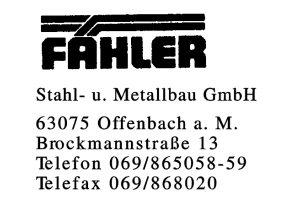 FAHLER Stahl- u. Metallbau GmbH