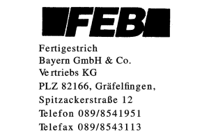 FEB Fertigestrich Bayern GmbH & Co. Vertriebs KG