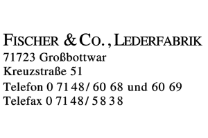 Fischer & Co., Lederfabrik