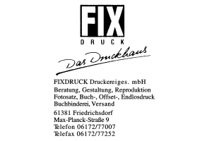 FIXDRUCK Druckereiges. mbH