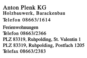 Anton Plenk KG Holzbauwerk, Barackenbau