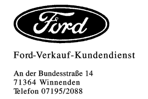 Ford-Verkauf-Kundendienst