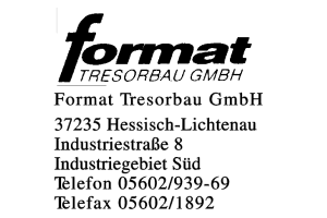 Format Tresorbau GmbH Format Tresorbau GmbH