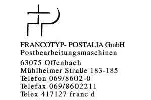 FRANCOTYP- POSTALIA GmbH