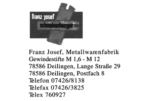 Franz Josef, Metallwarenfabrik Franz Josef, Metallwarenfabrik