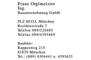Franz Orglmeister Ing. Bauunternehmung GmbH