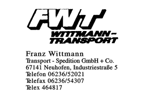 Franz Wittmann Transport - Spedition GmbH + Co. Franz Wittmann Transport - Spedition GmbH + Co.