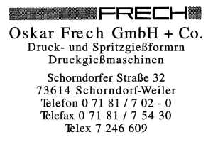 Frech, Oskar GmbH & Co.