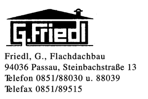 Friedl, G., Flachdachbau