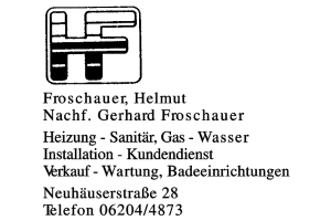 Frischauer, Helmut Nachf. Gehard Froschauer Frischauer, Helmut Nachf. Gehard Froschauer