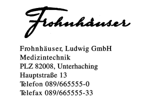 Frohnhäuser, Ludwig GmbH Medizintechnik