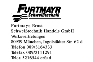 Furtmayr, Ernst Schweißtechnik Handels GmbH