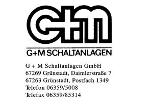 G + M Schaltanlagen GmbH G + M Schaltanlagen GmbH