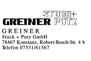 G R E I N E R Stuck + Putz GmbH G R E I N E R Stuck + Putz GmbH