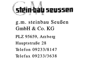 g.m. steinbau Seußen GmbH & Co. KG g.m. steinbau Seußen GmbH & Co. KG