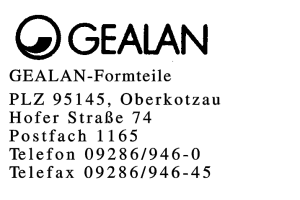 GEALAN-Formteile
