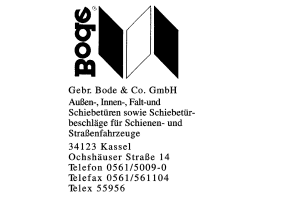 Gebr. Bode & Co. GmbH Gebr. Bode & Co. GmbH