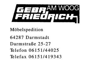 GEBR. FRIEDRICH Möbelspedition