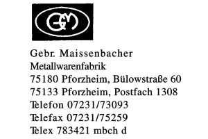 Gebr. Maissenbacher Metallwarenfabrik