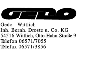 Gedo - Wittlich Inh. Bernh. Droste u. Co. KG