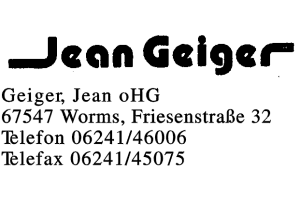 Geiger, Jean oHG