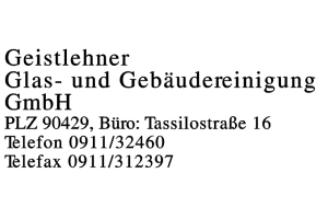 Geistlehner Glas- und Gebäudereinigung GmbH