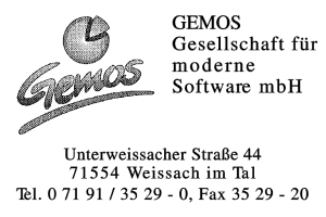 Gemos Gesellschaft für moderne Software mbH Gemos Gesellschaft für moderne Software mbH