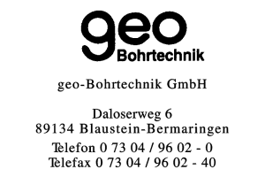 geo Bohrtechnik gmbH geo Bohrtechnik gmbH