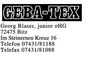 Georg Blaser, junior GmbH + Co. KG Georg Blaser, junior GmbH + Co. KG