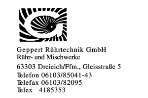 Geppert Rührtechnik GmbH Geppert Rührtechnik GmbH