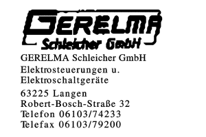 GERELMA Schleicher GmbH GERELMA Schleicher GmbH