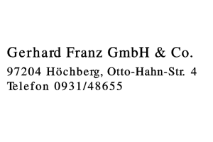 Gerhard Franz GmbH & Co. Gerhard Franz GmbH & Co.